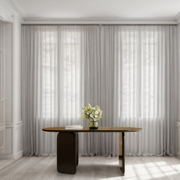 Elevat Home Vintage Dining Table With Oval Black Solid Wood Di Oval